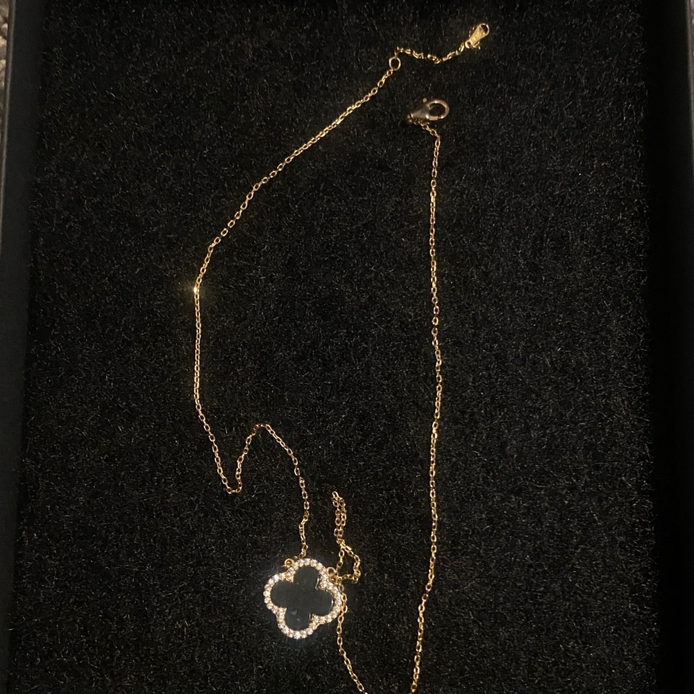T.J.Maxx Gold Necklace with Silver Flower Pendant